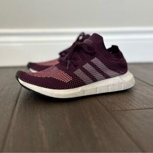 Adidas Women’s Sneakers in Deep Purple and White
